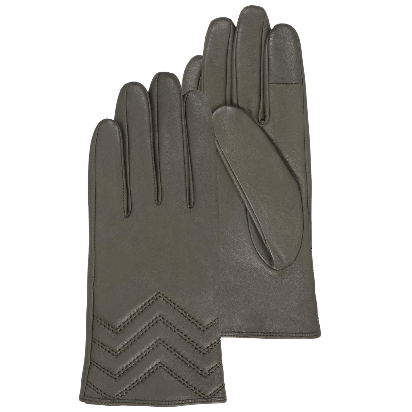Gants Femme Cuir d'agneau Kaki surpiqûres