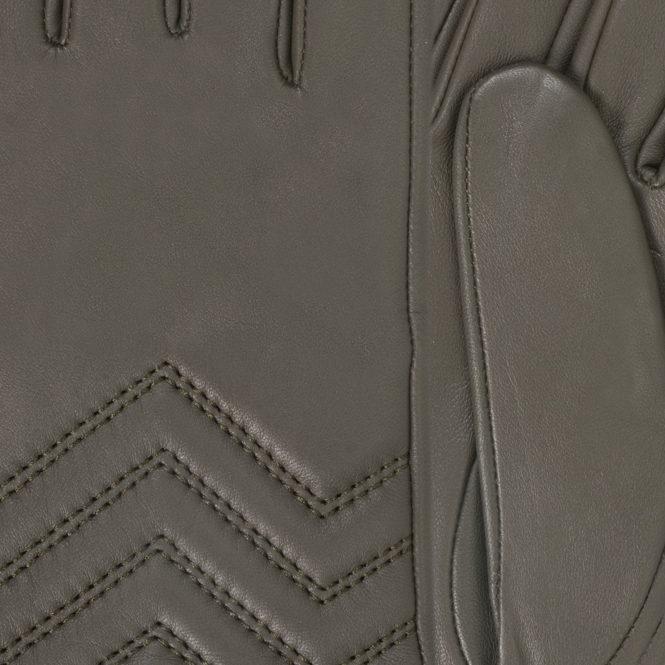 Gants Femme Cuir d'agneau Kaki surpiqûres