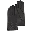 Gants Femme Cuir d'agneau Noir détails surpiqûres