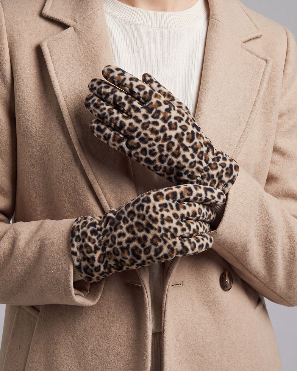 Gants Femme Polaire recyclée Léopard - Isotoner