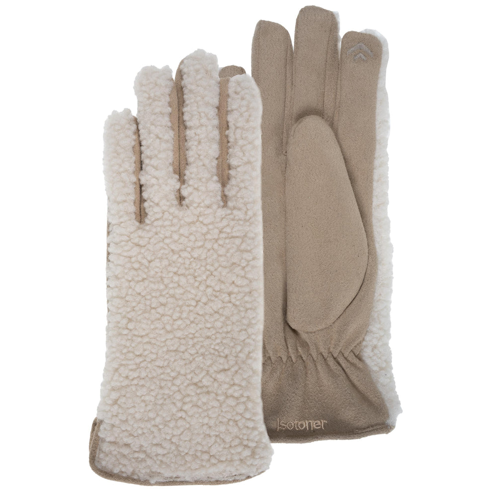 Gants Femme Sherpa Tactiles Beige - Isotoner