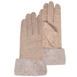 Gants Femme compatible écrans tactiles laine Beige