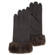 Gants Femme compatible écrans tactiles laine Marron
