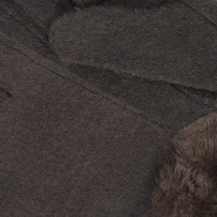 Gants Femme compatible écrans tactiles laine Marron - Isotoner