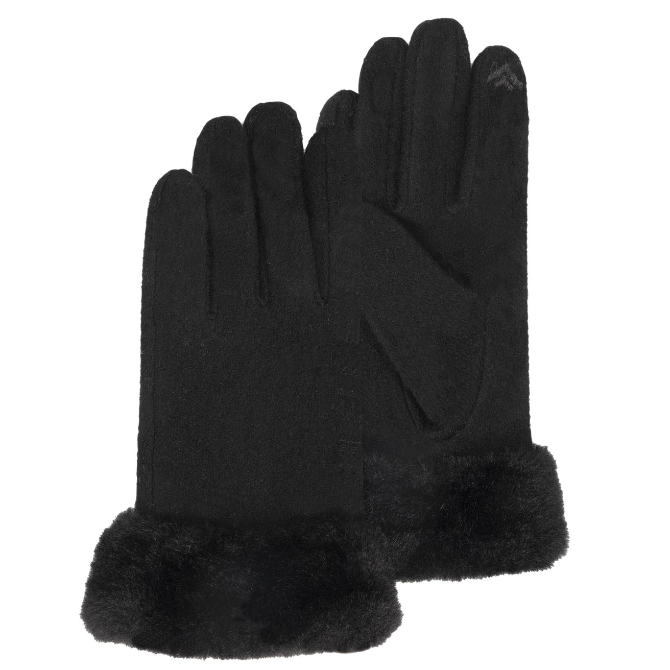 Gants Femme compatible écrans tactiles laine Noir