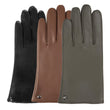 Gants Femme tactiles Cuir Chaud noir