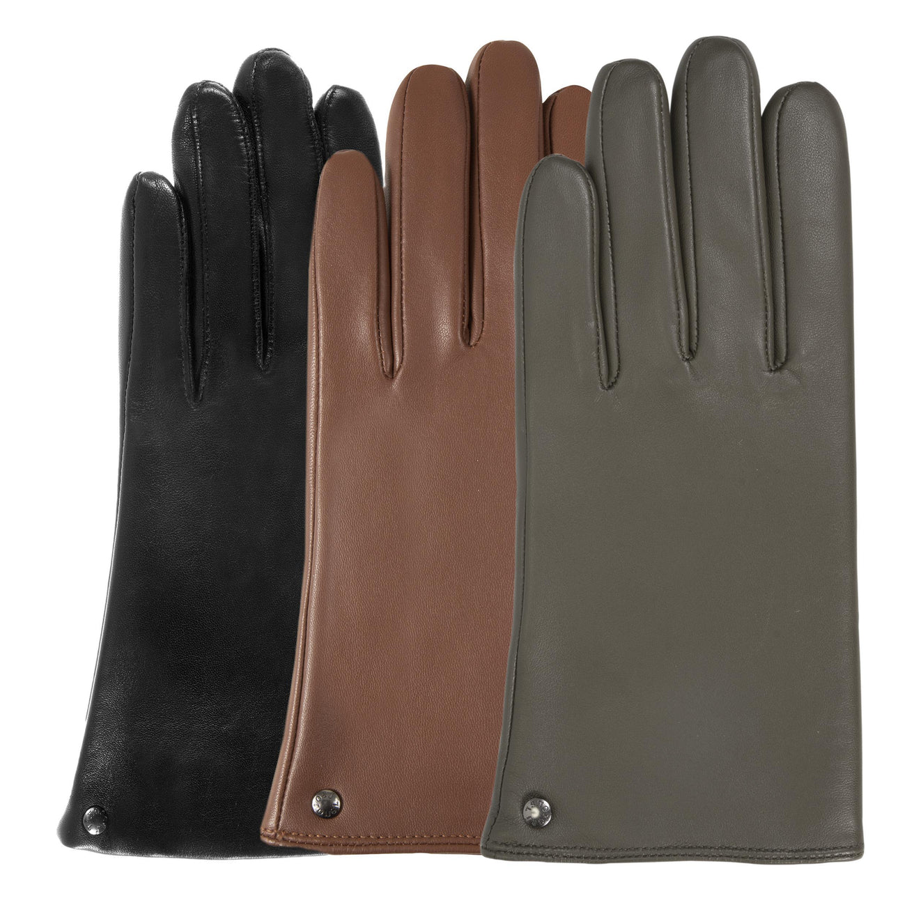 Gants Femme tactiles Cuir Chaud noir