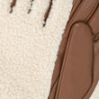 Gants Femme tactiles Cuir Chaud Sherpa/Cognac