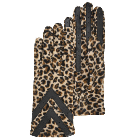 Gants Femme tactiles Polaire Recyclée Léopard - Isotoner