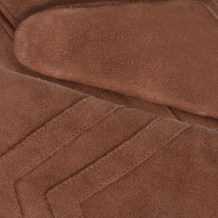 Gants Femme tactiles cuir velours Cognac - Isotoner