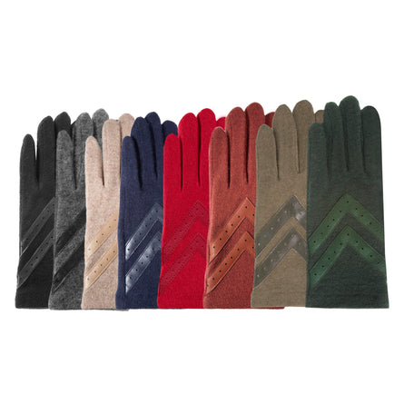 Gants Femme tactiles laine Kaki - Isotoner