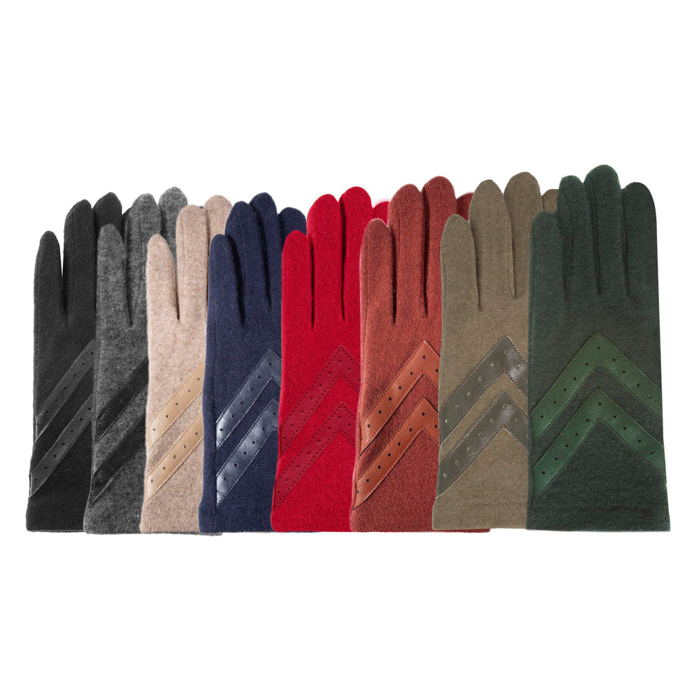Gants Femme tactiles laine Kaki - Isotoner