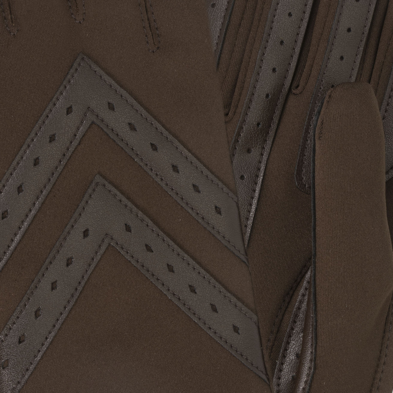 Gants Femme tissu extensible Marron