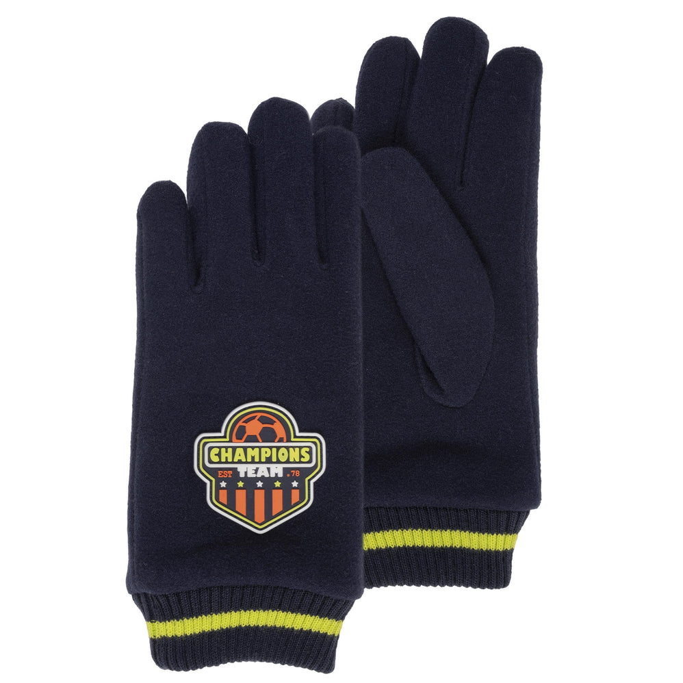 Gants Garçon 6/8 ans Marine Patch Football - Isotoner