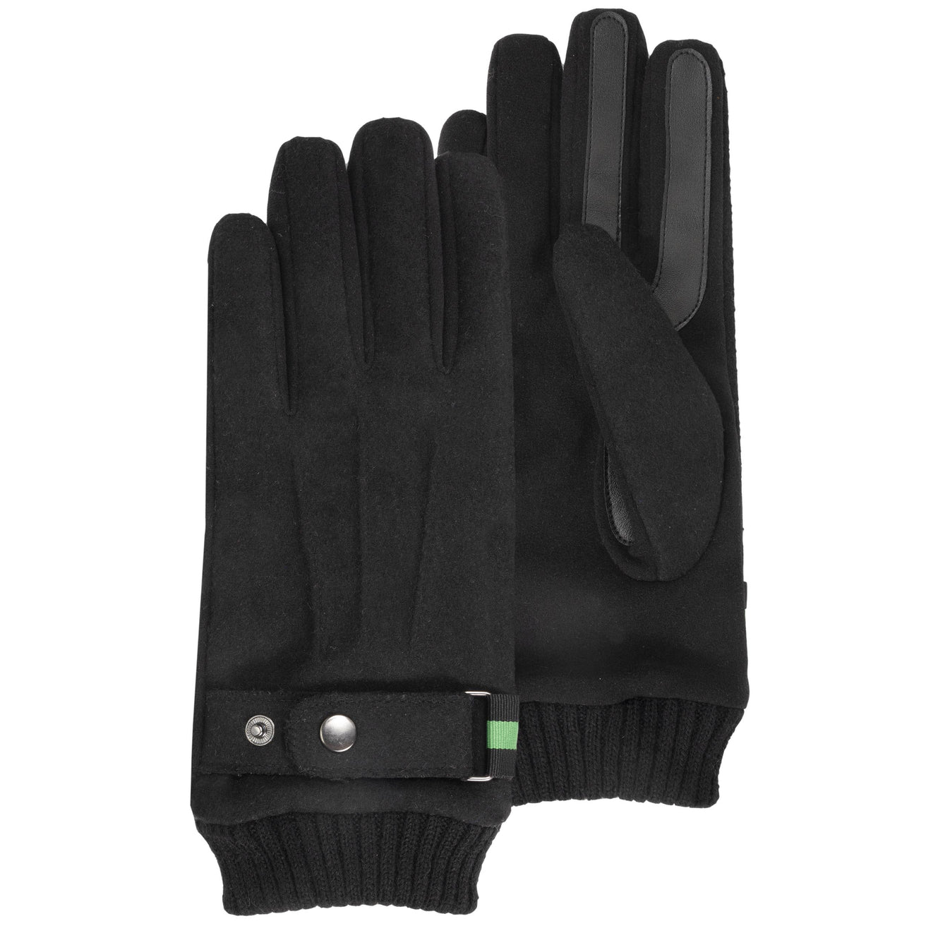 Gants Homme tissu lainé Noir