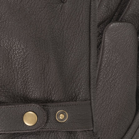 Gants cuir Homme Marron patte de resserrage - Isotoner