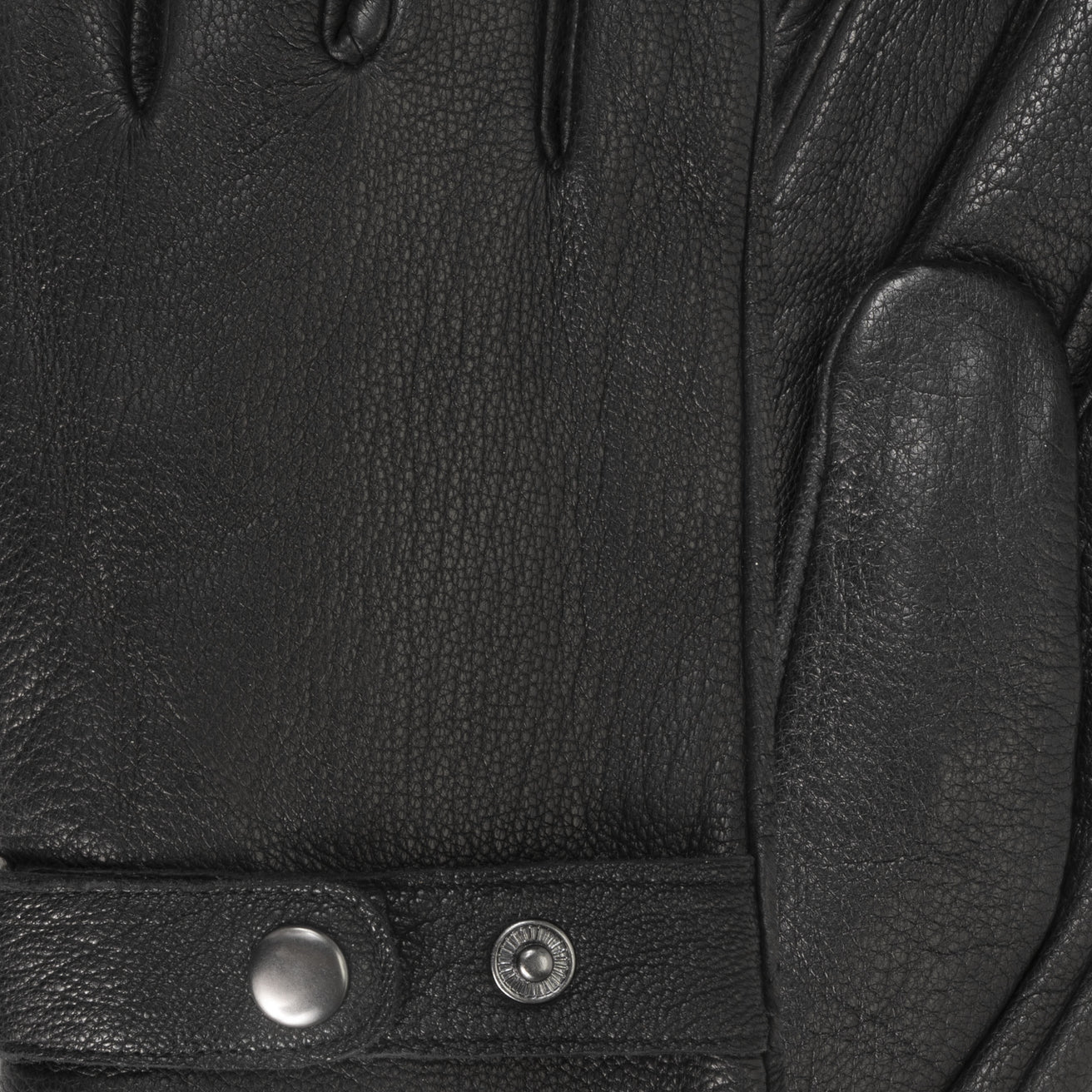 Gants cuir Homme Noir patte de resserrage