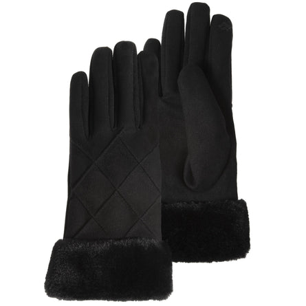 Gants Femme Noir suédine tactiles