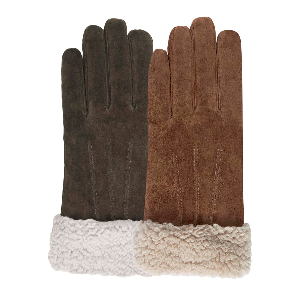 Gants Femme Chocolat en cuir - Isotoner
