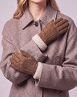Gants Femme Cognac en cuir