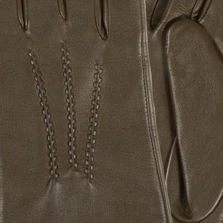 Gants Femme cuir chaud Olive - Isotoner