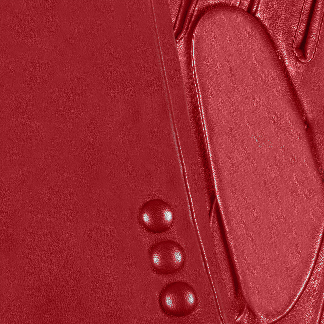 Gants Femme cuir 3 boutons Rouge