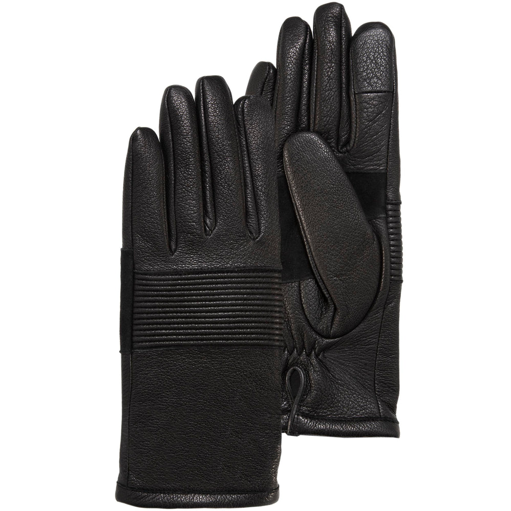 Gants Femme spécial vélo cuir tactiles Noir - Isotoner