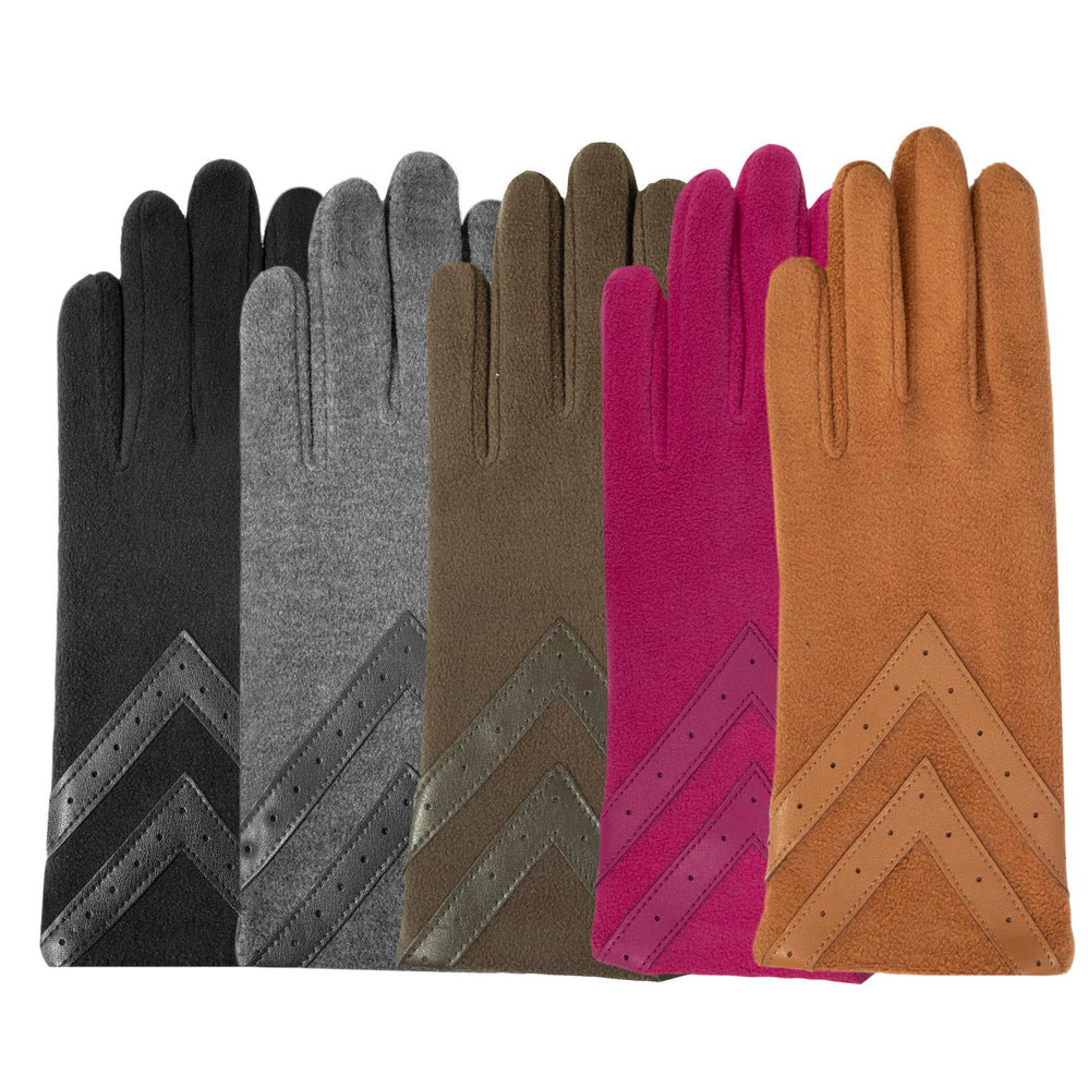 Gants Femme tactiles Polaire Recyclée Kaki - Isotoner