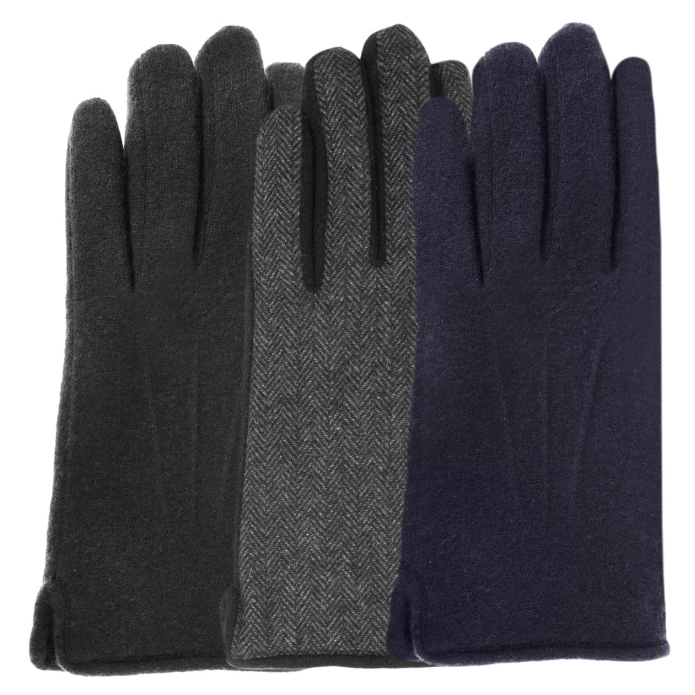 Gants Homme tactiles laine Noir - Isotoner
