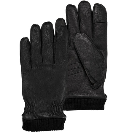 Gants Homme SmarTouch cuir élastique Noir