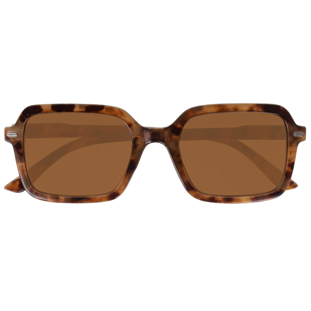 Lunettes de soleil Mixte rectangulaires Marron/Écaille - Isotoner