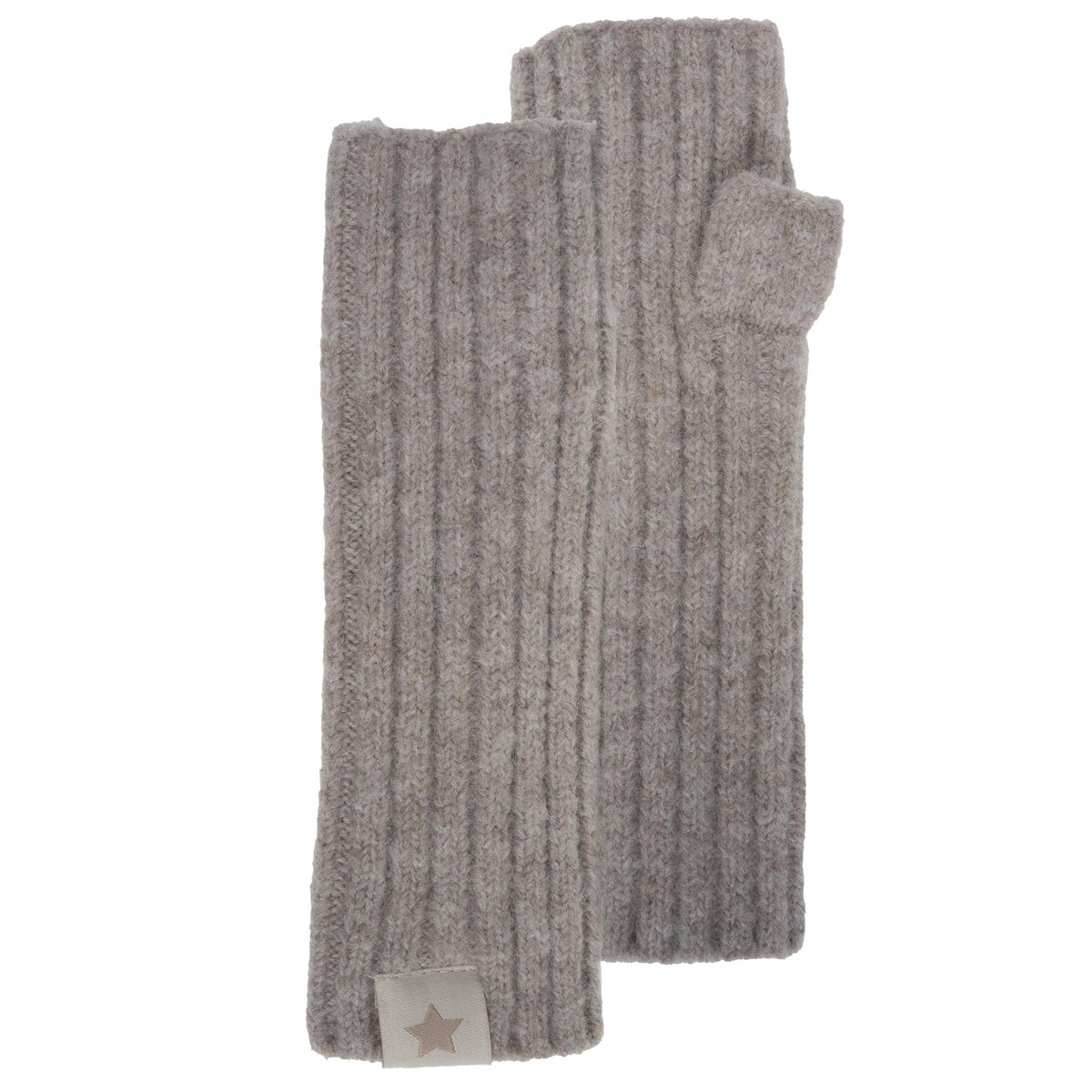 Mitaines Enfant 6/12 ans Maille Cachemire Noisette