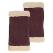 Mitaines Femme cuir velours fourré Bordeaux