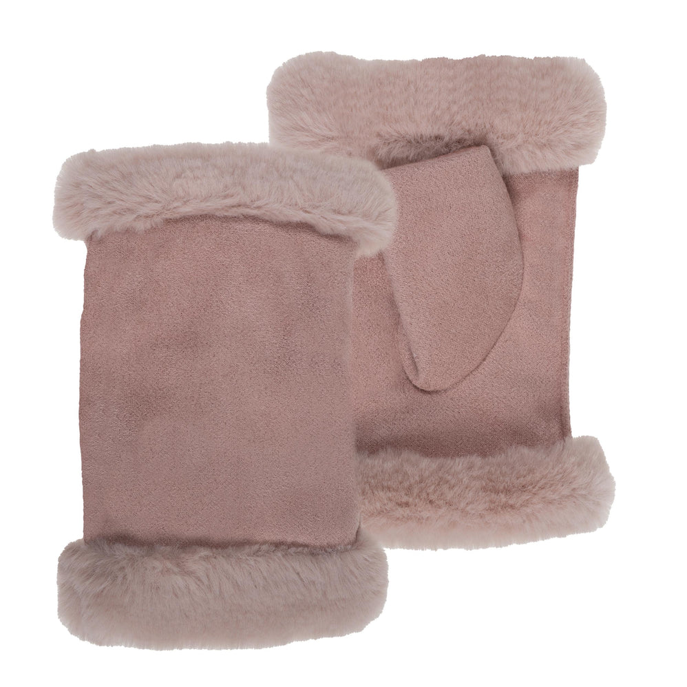 Mitaines Fille 6/8 ans imitation fourrure Rose - Isotoner