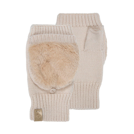 Mitaines femme fourrure Beige - Isotoner