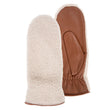 Moufles Femme Cuir Chaud Cognac