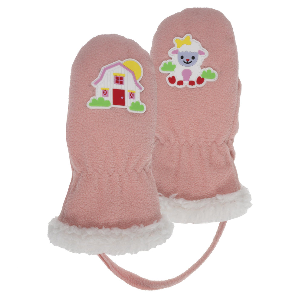 Moufles Fille 2/4 ans Polaire Rose Ferme - Isotoner