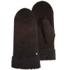 Moufles Femme en cuir imitation fourrure Cognac noir - Isotoner