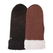 Moufles Femme en cuir imitation fourrure Noir