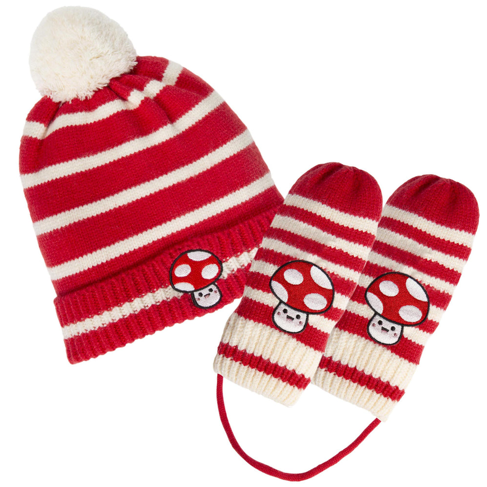 Manoplas malla Niños 2/4 años Rojo champiñones - Isotoner