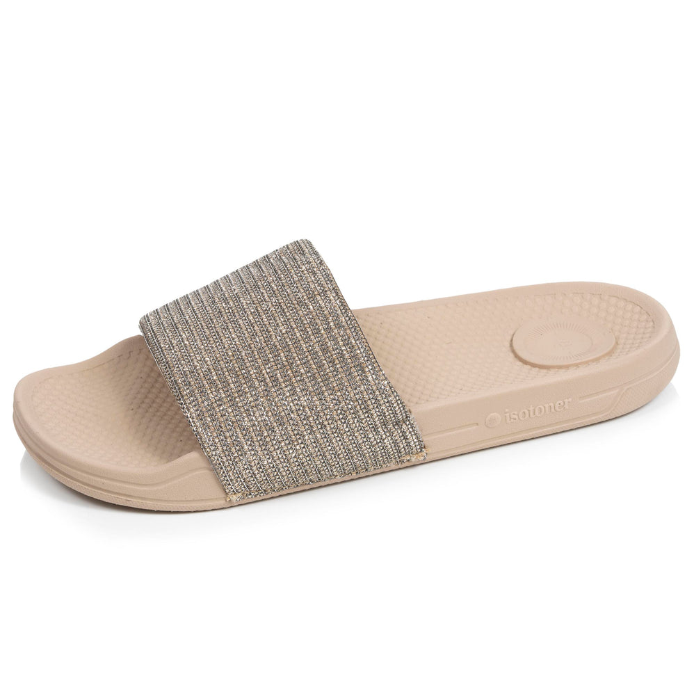 Mules Claquettes Femme EVERYWEAR™ Beige Strass - Isotoner