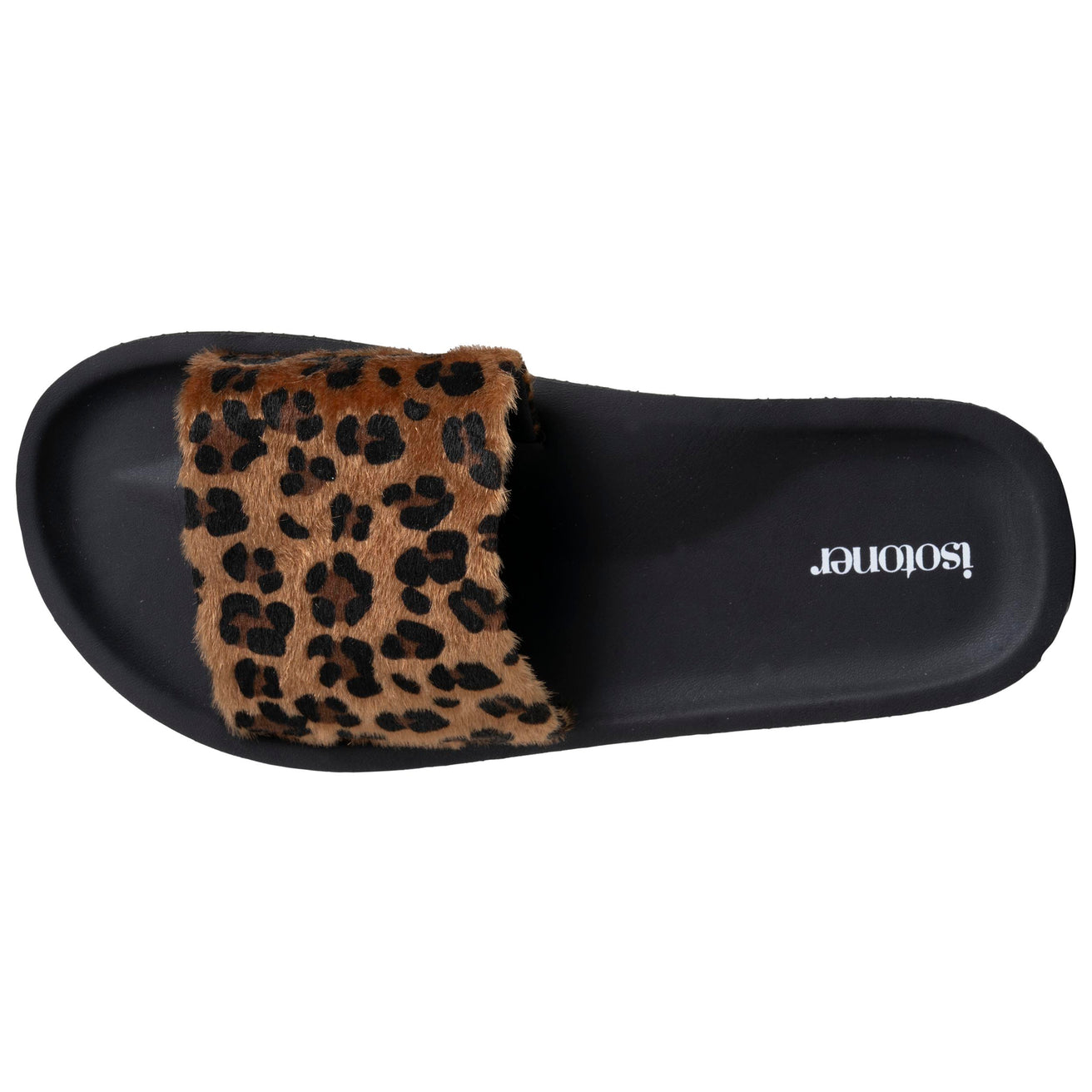 Mules chancletas Mujer moldeadas Leopardo/Negro