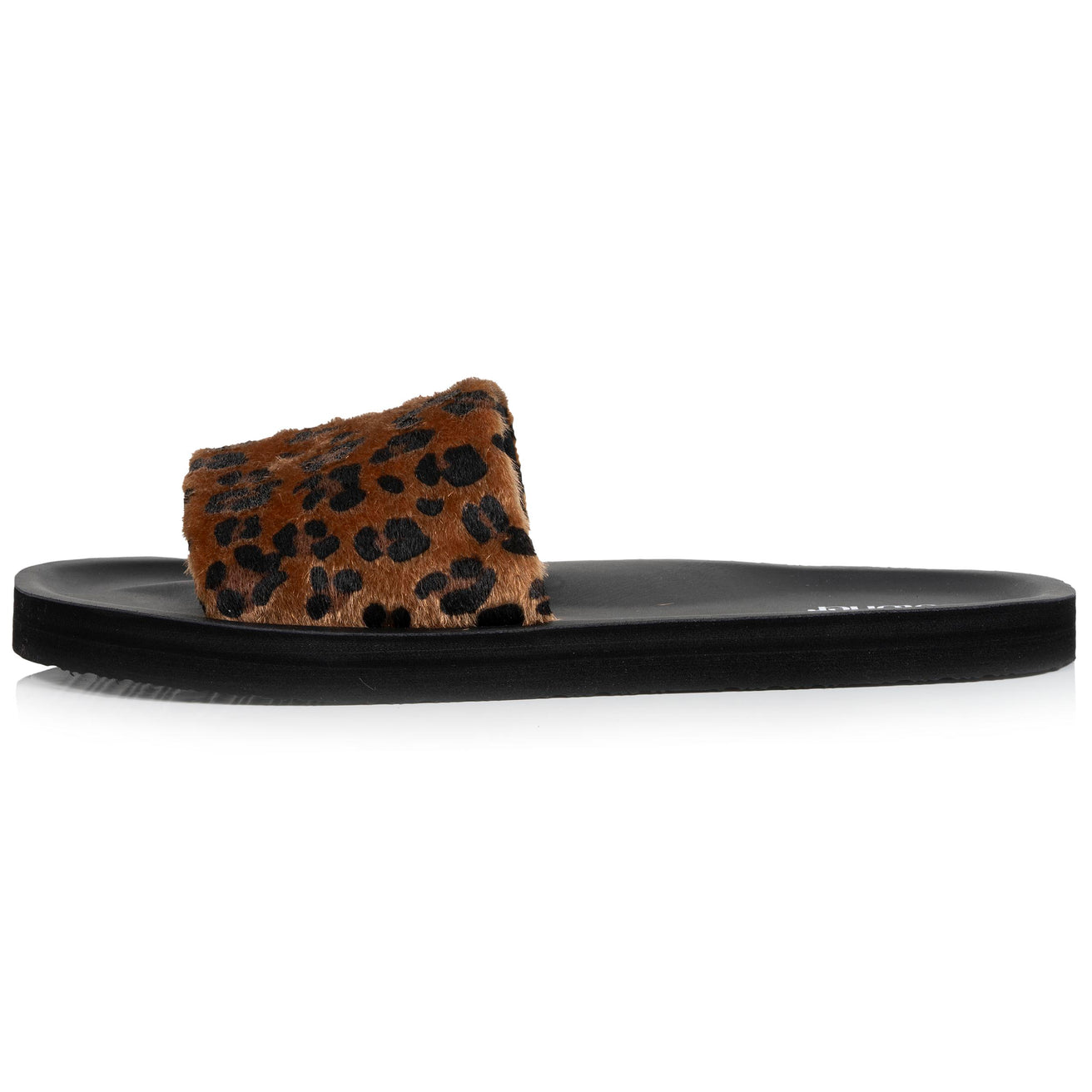 Mules chancletas Mujer moldeadas Leopardo/Negro