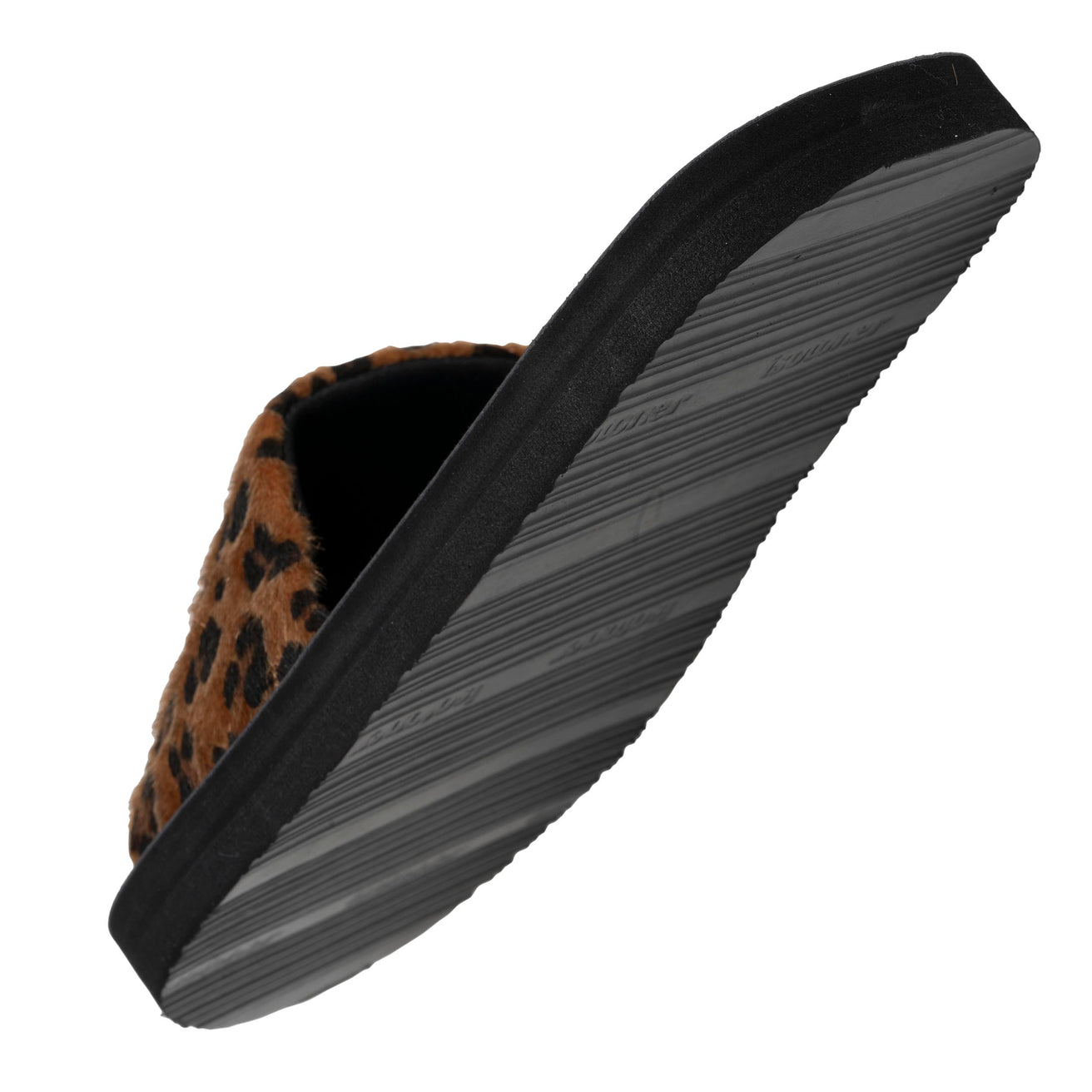 Mules chancletas Mujer moldeadas Leopardo/Negro