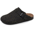 Mules Sabots Femme Kaki Léopard