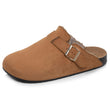 Mules Sabots Femme fourrés Camel