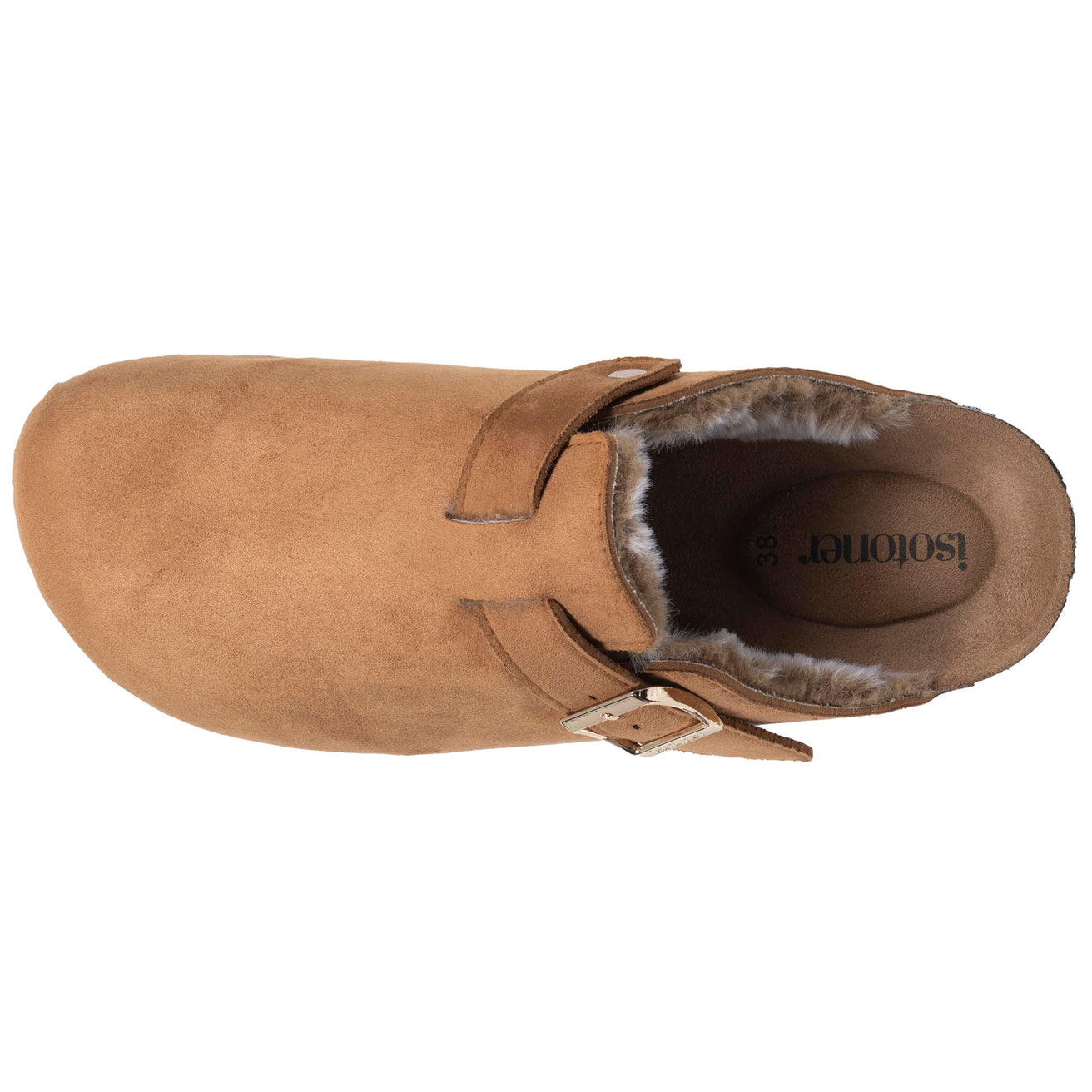 Mules Sabots Femme fourrés Camel