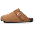 Mules Sabots Femme fourrés Camel