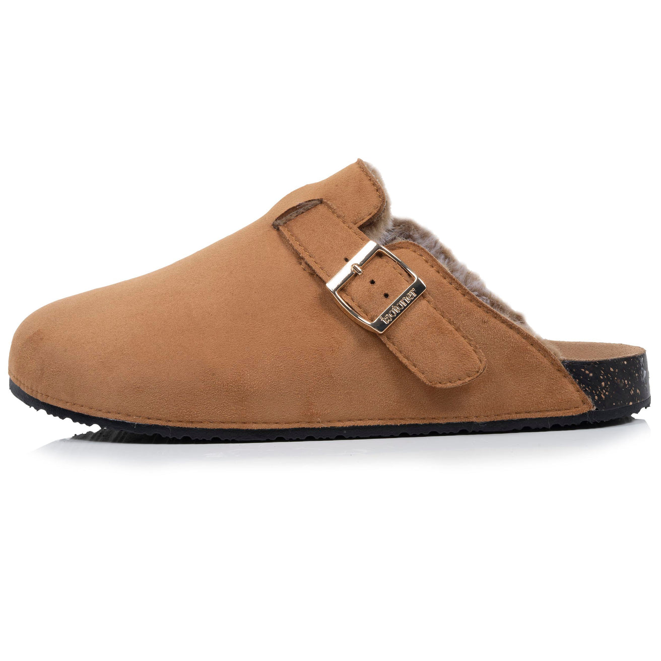 Mules Sabots Femme fourrés Camel