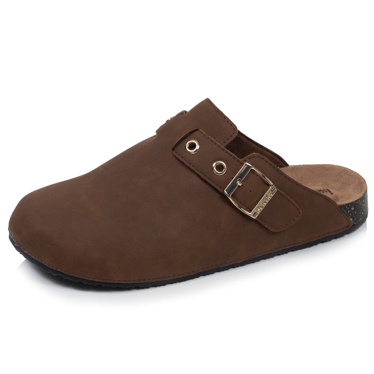 Mules Sabots Femme œillets Chocolat